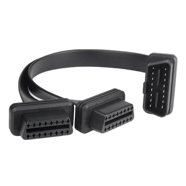 2 til 1 lige OBD2-kabel med 16 PIN - 30 cm fordelingskabel