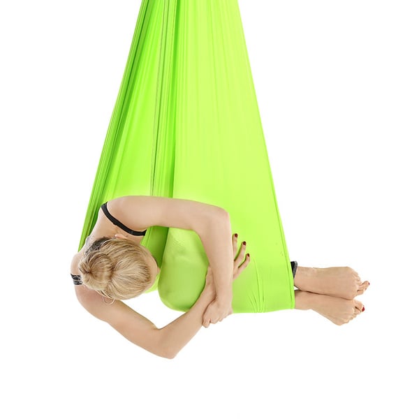 Yoga-hengekøye 400x280 cm med stretchstropper - Svart