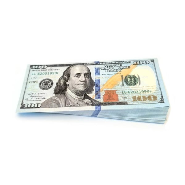 Sadan dollarin seteleitä 100-pakkaus