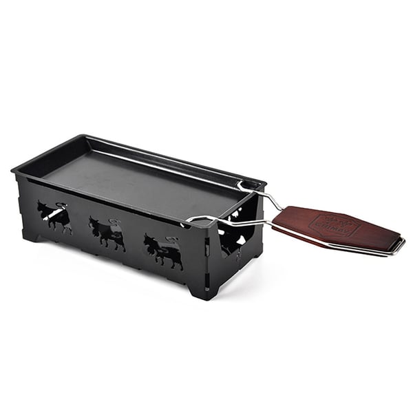 Portabelt raclette-set / mini raclette med värmeljus / raclettejärn utan el