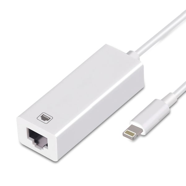 Lightning till Ethernet-adapter för iPhone och iPad – för iOS 14 och tidigare