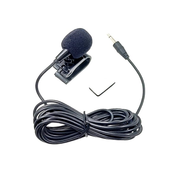 Monomikrofon med klips - 2,5 mm plugg og 3 m kabel Monomikrofon med klips - 2,5 mm plugg og 3 m kabel