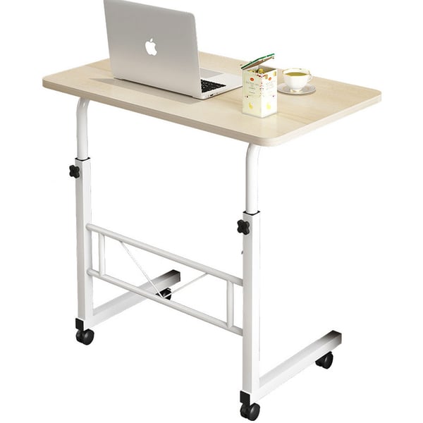 Laptopbord med hjul – højdejusterbart computerbord / arbejdsbord / sidebord