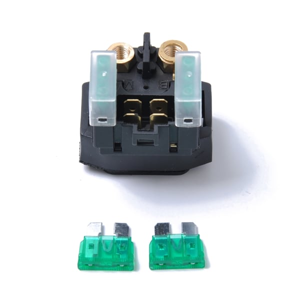 Starterrelé (solenoid) med 30A sikring for Yamaha ATV og MC - passer fra YFM250 til Grizzly 660
