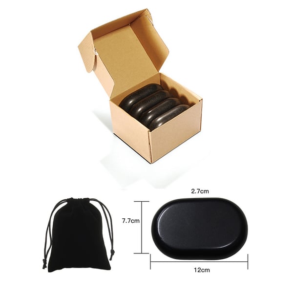 Massasjesteiner 4-pk Large / hot stone-steiner / varme lavasteiner til massasje Massasjesteiner 4-pk Large / hot stone-steiner / varme lavasteiner til massasje