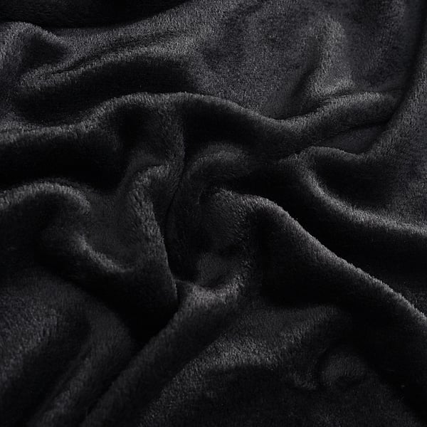 Pledd i Microfiber 200x150cm - Svart
