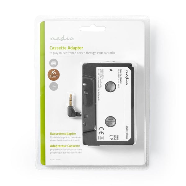 3,5 mm kassetteadapter / AUX-adapter til bilstereo / adapterkassette til bilradio