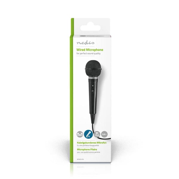 Kablet dynamisk mikrofon med 6,35 mm kabel - 600 ohm, 80 Hz-12 kHz