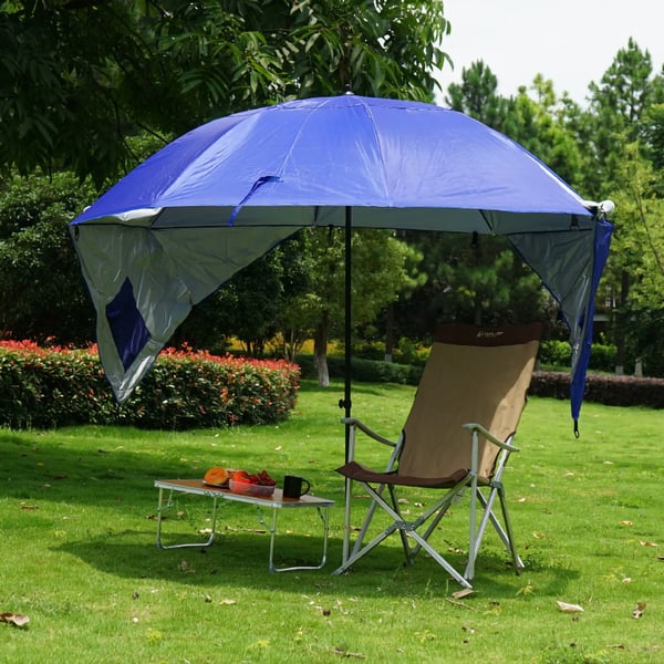 XXL Strandparasoll med UV-skydd & Vindskydd