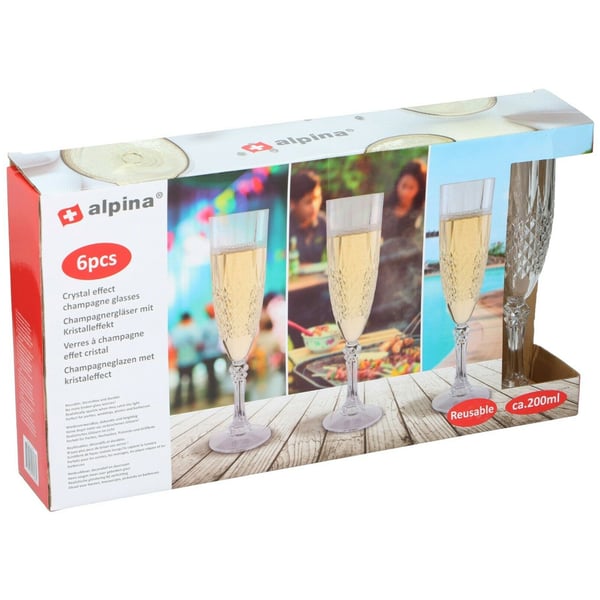 Alpina Champagneglass i plast 6-pk Alpina Champagneglass i plast 6-pk