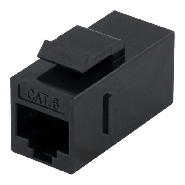 Deltaco Cat6 keystone-skarv, oskärmad, 2xRJ45