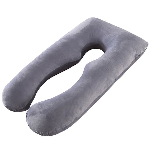 U-formet svangerskapspute 145 x 70 cm med avtakbart putetrekk