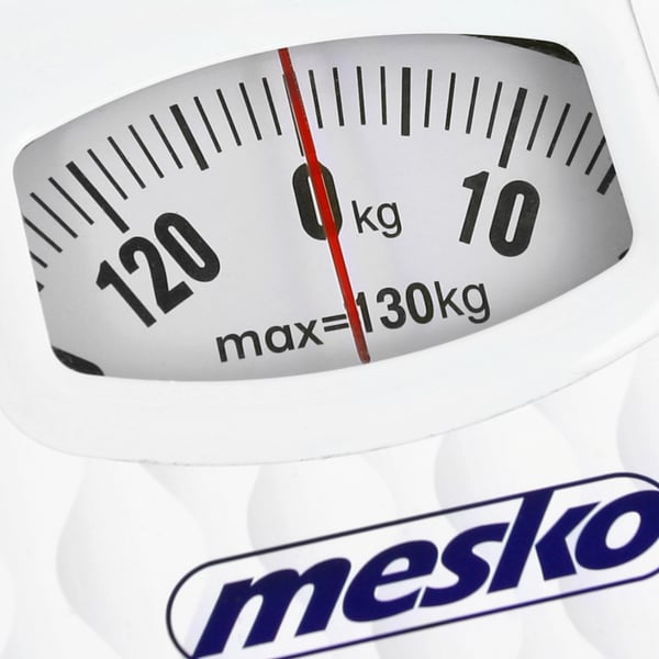 Mekanisk badevægt med 130 kg kapacitet og manuel kalibrering