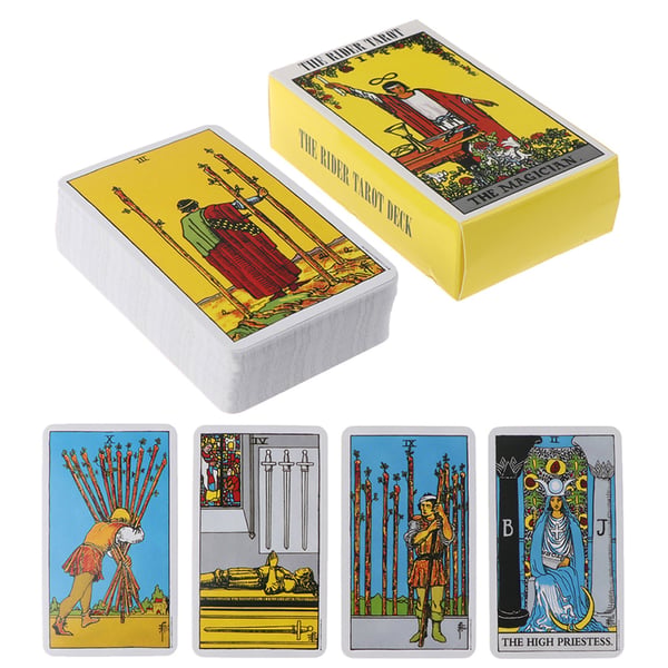 Rider Waite tarotkort - klassisk tarotkortstokk med 78 kort og dyp symbolikk