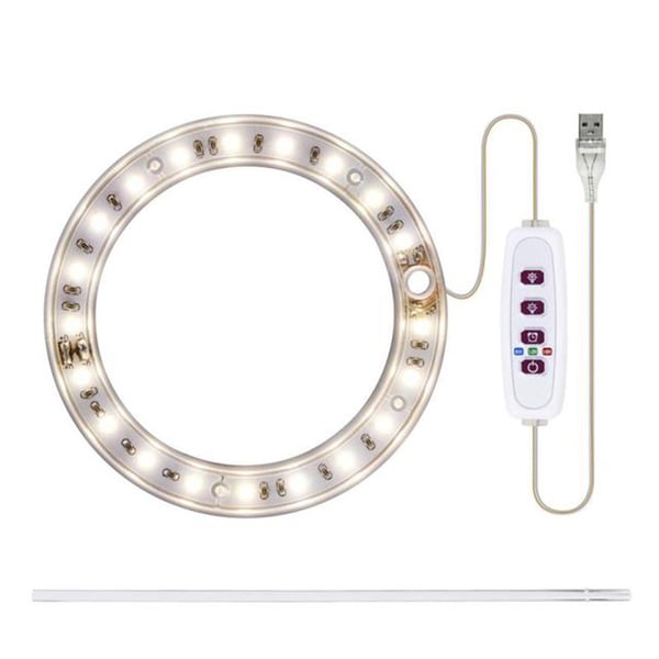 LED-plantelys / plantebelysning til indendørs planter / vækstlys med LED-ring / plantelampe 5V