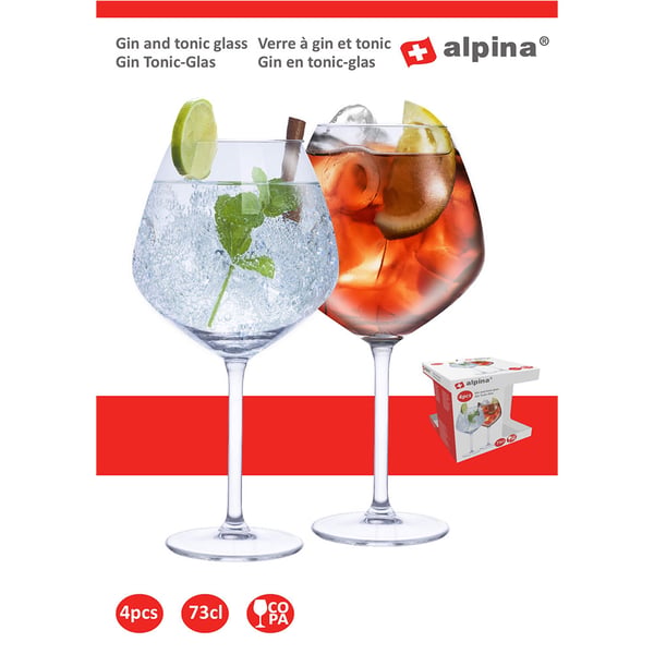 Alpina Gin & Tonic-glas 4-pak / cocktailglas 730 ml