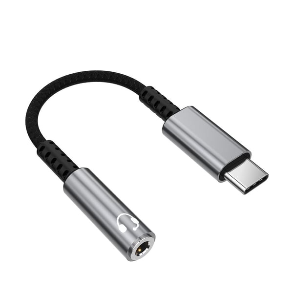 USB-C til AUX-kabel 3,5 mm - lydadapter / adapterkabel til smartphone og bærbar computer