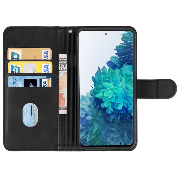 Keinonahkakotelo korttipaikoilla Samsung Galaxy S20 FE - Musta