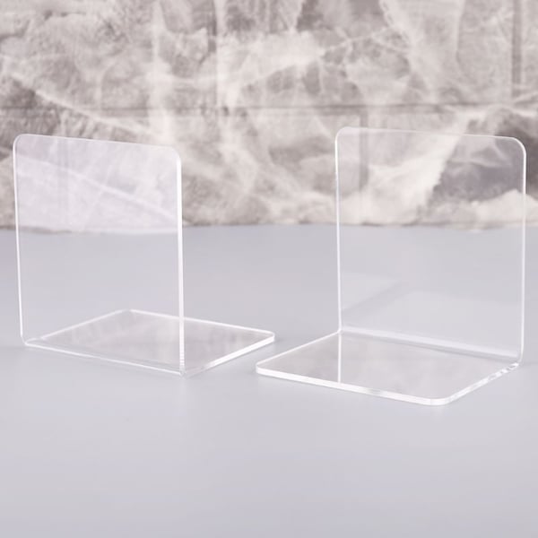 Bokstöd frostad plastskiva- 2-pack