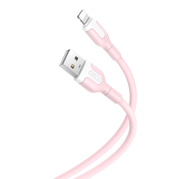 XO USB til Lightning-kabel 1 m - pink iPhone kabel til opladning og dataoverførsel