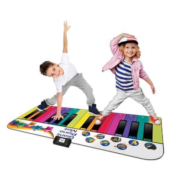 Stor pianomåtte – Step-To-Play-måtte med 8 instrumentlyde og optagefunktion