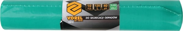 Pose til sorteret glasaffald 120 l 10 stk 10012 VOREL