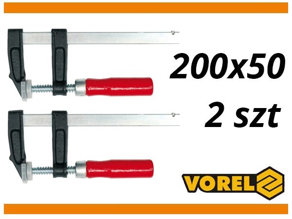 Vorel snickarklemmer 200x50mm 2 stk