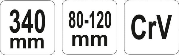 Hagenøgle Med næse, leddelt 80-120 MM / YT-01673 / yato