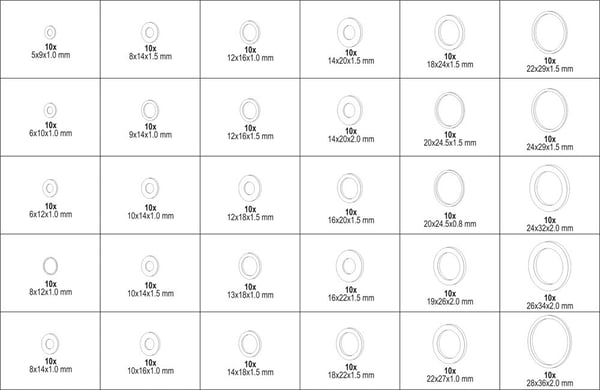 YT-06865 300 stk aluminiumsbindere mix