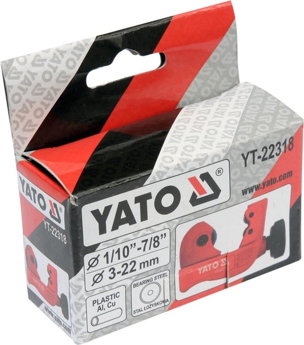 Rørskærer 3-22mm / YT-22318 / YATO