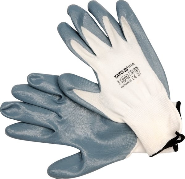 YATO oljebeständiga arbetshandskar vita 25 cm YT-7474