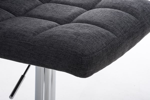 Barstol Peru med tygöverdrag I Höjdjusterbar med ryggstöd I Barstol med metallram i krom-utseende