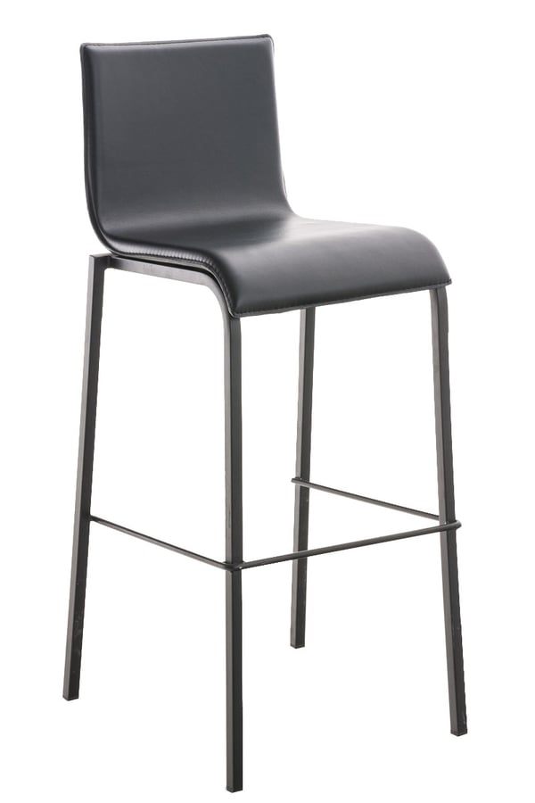 Barstol Avola I Stapelbar Barstol Med Metallram Och Konstläder I Barpall Med 78 CM Sits.