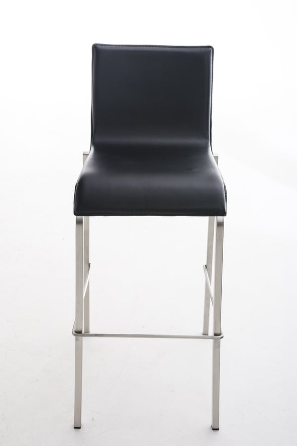 Barstol Avola I Barstol Med Konstläderklädsel Och Rostfritt Stålstativ I Pall Med Fotstöd Och 78 CM Sitthöjd