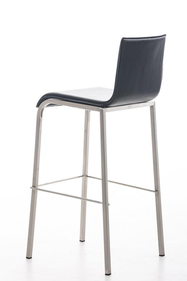 Barstol Avola I Barstol Med Konstläderklädsel Och Rostfritt Stålstativ I Pall Med Fotstöd Och 78 CM Sitthöjd