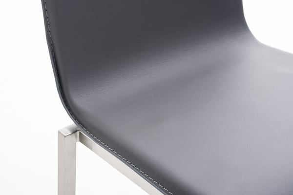 Barstol Avola I Barstol Med Konstläderklädsel Och Rostfritt Stålstativ I Pall Med Fotstöd Och 78 CM Sitthöjd