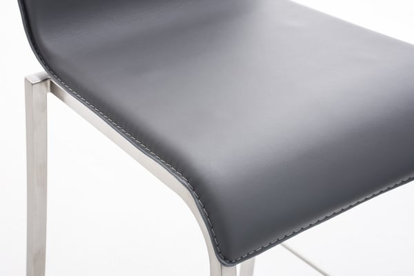 Barstol Avola I Barstol Med Konstläderklädsel Och Rostfritt Stålstativ I Pall Med Fotstöd Och 78 CM Sitthöjd