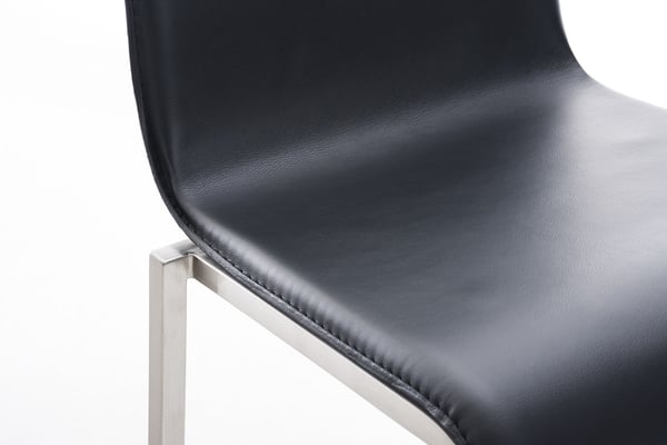 Barstol Avola I Barstol Med Konstläderklädsel Och Rostfritt Stålstativ I Pall Med Fotstöd Och 78 CM Sitthöjd