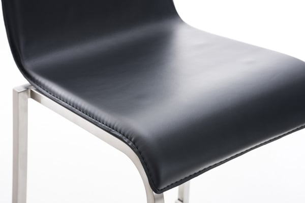 Barstol Avola I Barstol Med Konstläderklädsel Och Rostfritt Stålstativ I Pall Med Fotstöd Och 78 CM Sitthöjd