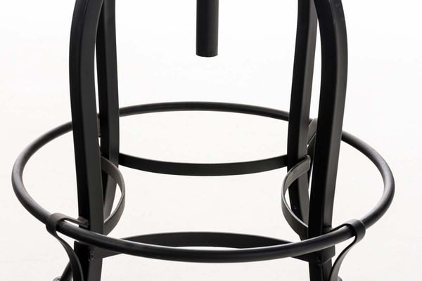 Barstol RADONG med högkvalitativ stoppning och konstläderöverdrag | Höj- och sänkbar sittpall i industridesign | Pall med metallram