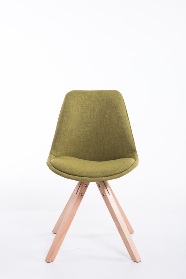 Retro-stol Toulouse Square med tygklädsel och högkvalitativ sittdyna | Stol med stabil träram | Sitthöjd 48 cm