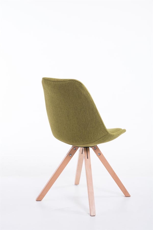 Retro-stol Toulouse Square med tygklädsel och högkvalitativ sittdyna | Stol med stabil träram | Sitthöjd 48 cm