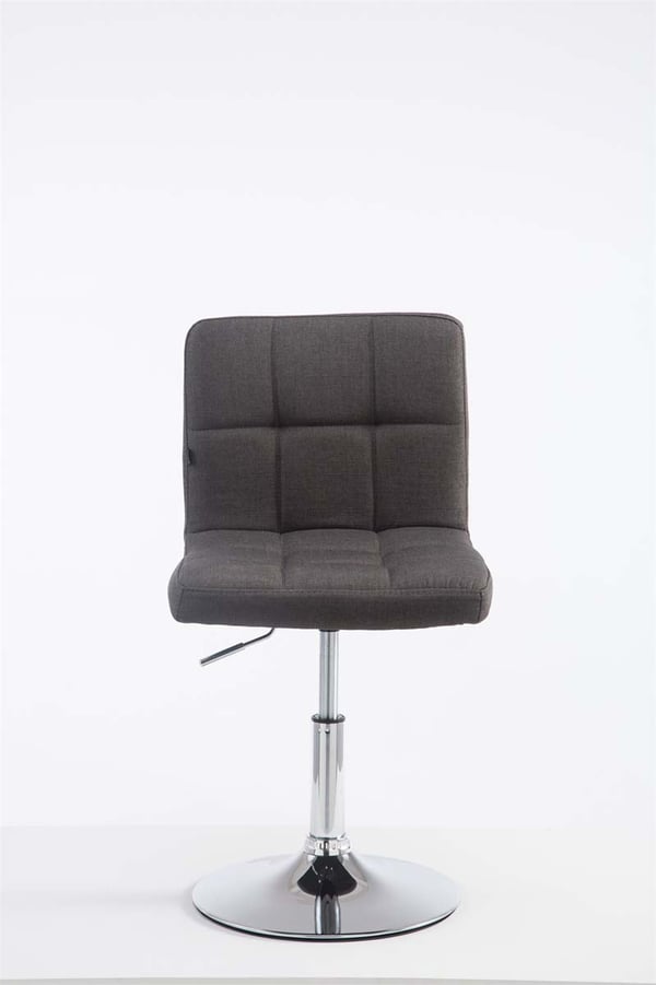 Lounger Palma V2 Tyg | Höjdjusterbar stoppad stol med krommetallram | Snurrbar stol med metallram