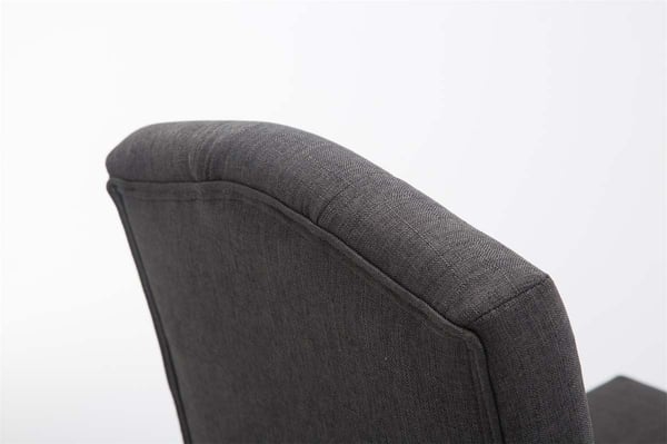 Barstol LOUISE, tygklädsel, trästomme, sitthöjd 73 cm, ryggstöd + fotstöd, koppardekorknappar, med golvskydd