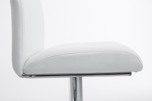 Barstol Köln i konstläder | Barstol med ryggstöd och fotstöd | Höj- och sänkbar | Metallram i krom | Finns i flera färger