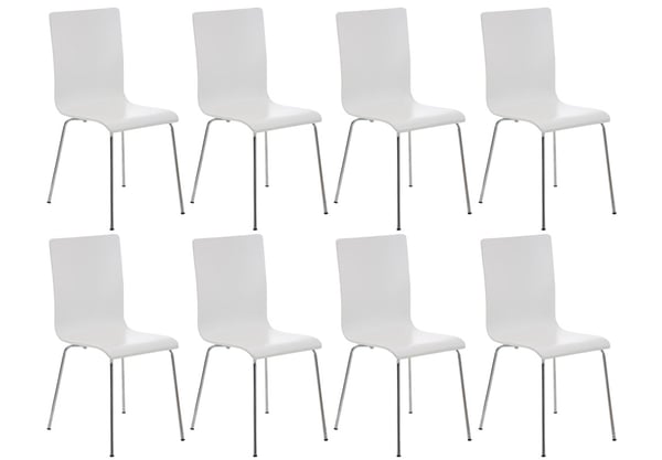 8 stk. ventestol PEPE med ergonomisk formet træsæde og metalramme I 8x konferencestol | Fås i forskellige farver 8 stk. ventestol PEPE med ergonomisk formet træsæde og metalramme I 8x konferencestol | Fås i forskellige farver
