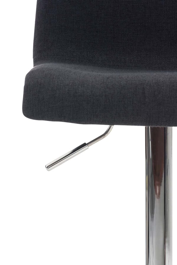 2-stk. Barstole Hover Stof Med Gaslift I Barstol Med Stel i Krom-Optik I Højdejusterbar Counterstol