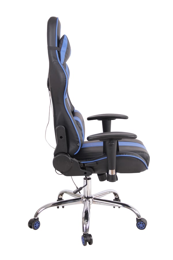 Gaming kontorsstol Limit XM med konstläderöverdrag I Gamingstol med fotstöd I Höj- och sänkbar I Datorstol med massagesfunktion