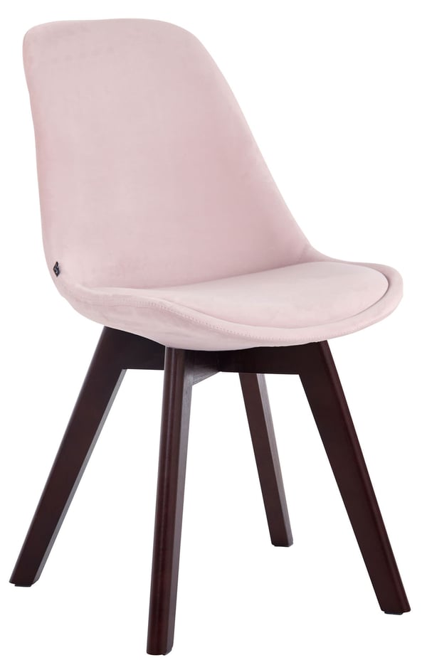 Retro-stol Borneo i fløjl, robust trækonstruktion, komfortabel polstring, siddehøjde: 47 cm.