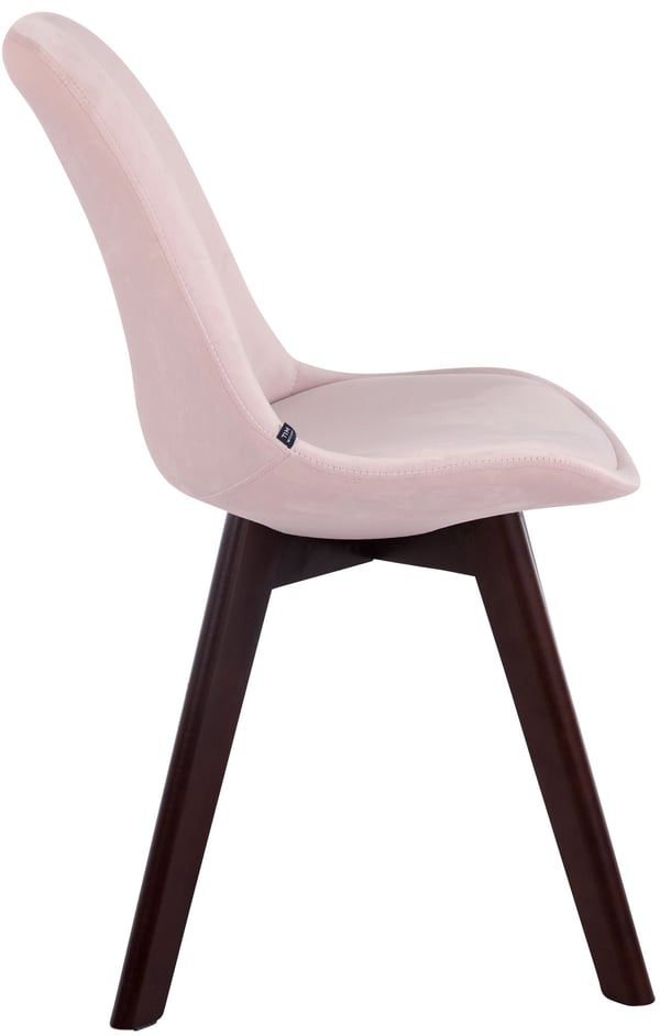 Retro-stol Borneo i fløjl, robust trækonstruktion, komfortabel polstring, siddehøjde: 47 cm.